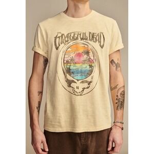 Lucky Brand Grateful Dead Sunrise Men's tee band graphic tee size small  yellow